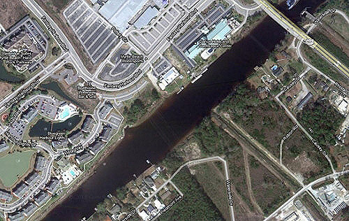 Inter Coastal Waterway in Myrtle Beach, South Carolina.